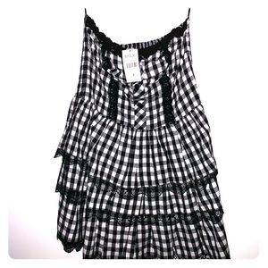 black and white maxi dress